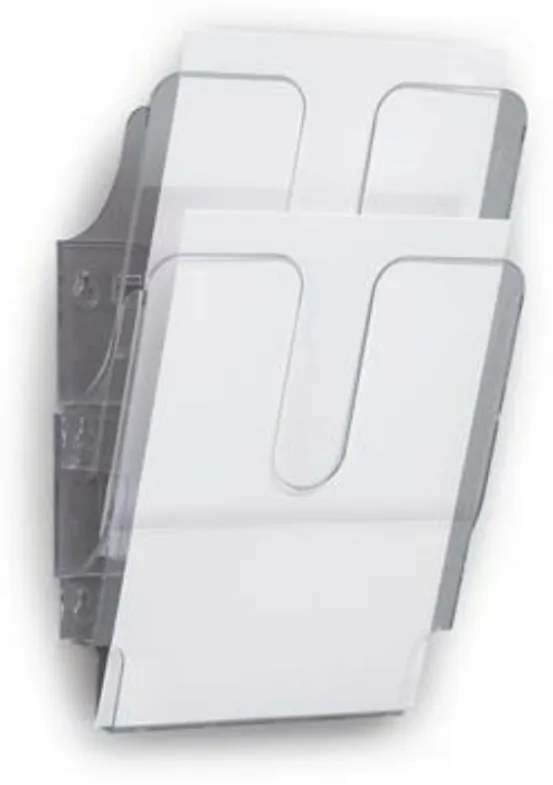 Prospektustartó, fali, álló, A4, DURABLE FLEXIPLUS 2, áttetsző (DB1709008400)