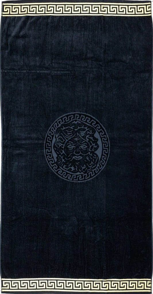 POSEIDON Strandtörölköző fekete 165x90cm