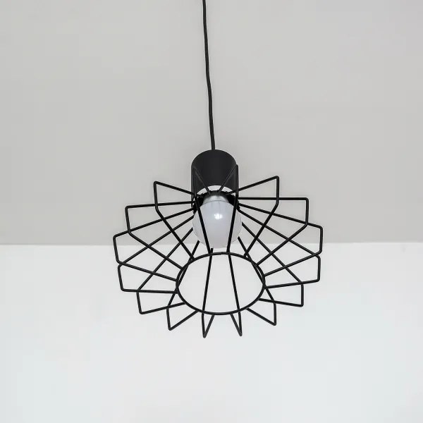 SOLANO kábeles függeszték 1xE27/15W/230V fekete/fényes króm