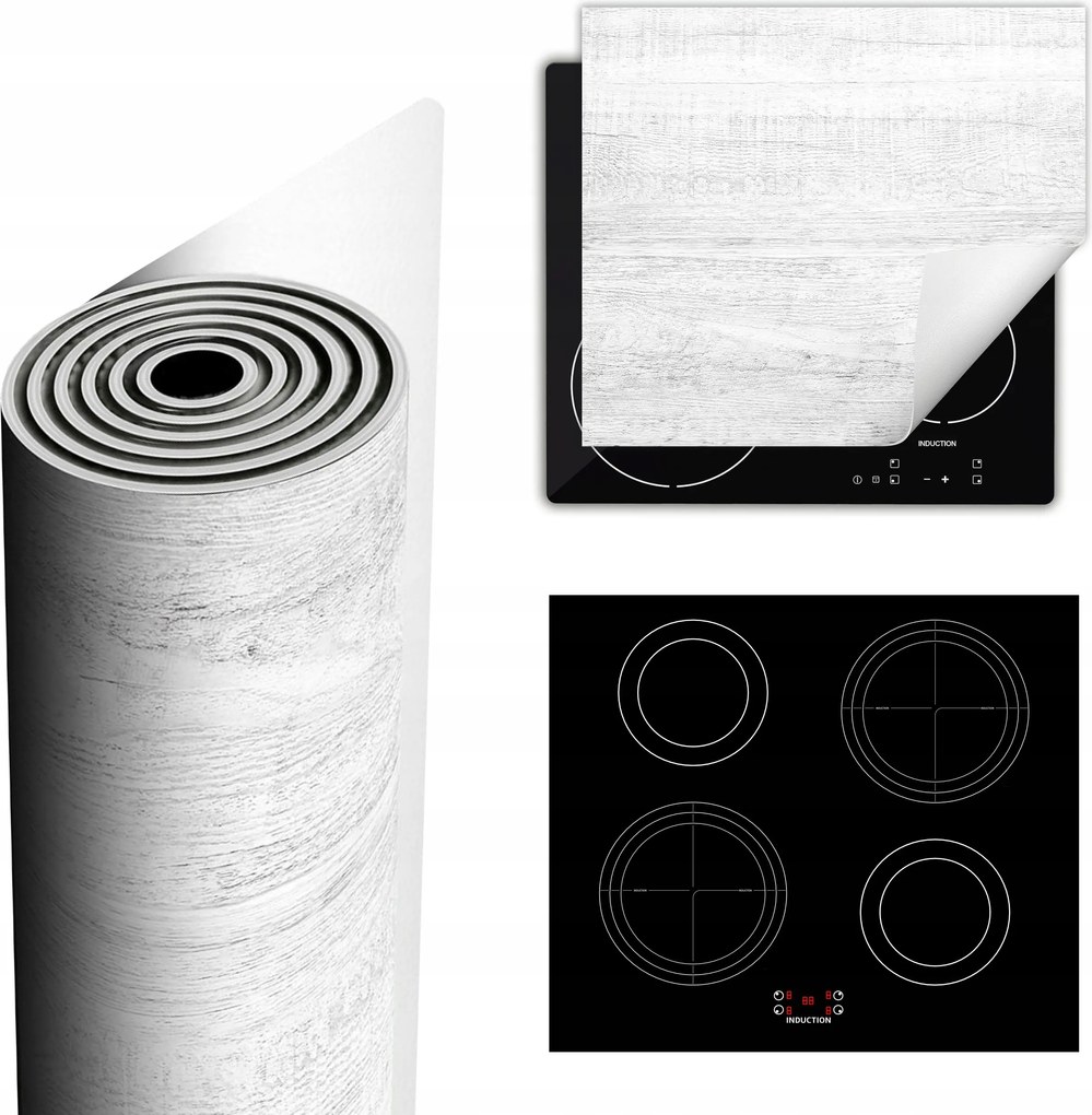 Tűzhelyvédő Szőnyeg Több Helyet Biztosít 60x52 fehér fa