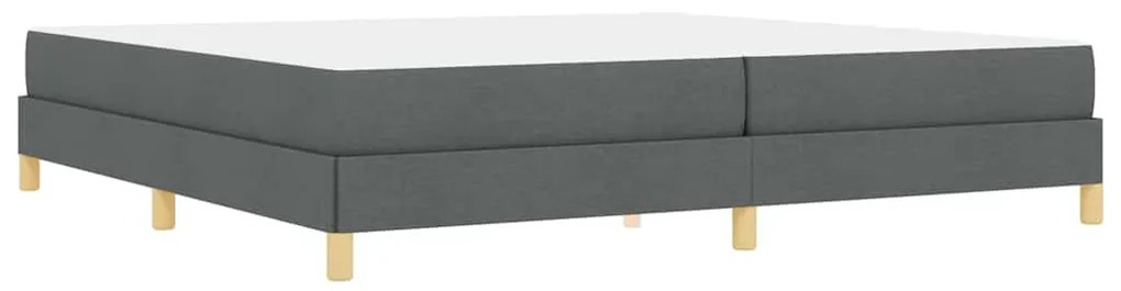 Boxrugós ágy Sötétszürke és Barna 200 x 200 cm