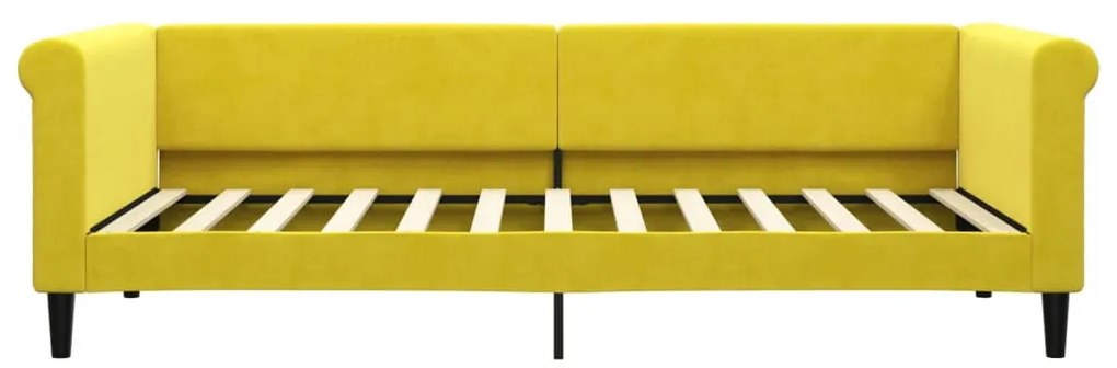 sárga kihúzható szövet heverő 90 x 200 cm