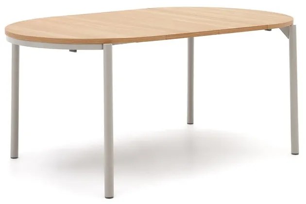 Natúr színű kerek bővíthető étkezőasztal tölgyfa dekoros asztallappal ø 90 cm Montuiri – Kave Home