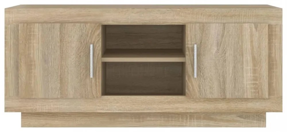 sonoma tölgyszínű szerelt fa TV-szekrény 102x35x45 cm