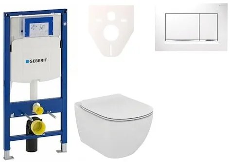 Fali WC szett Geberit előtétfalas szereléshez + Ideal Standard Tesi WC 111.300.00.5NE5