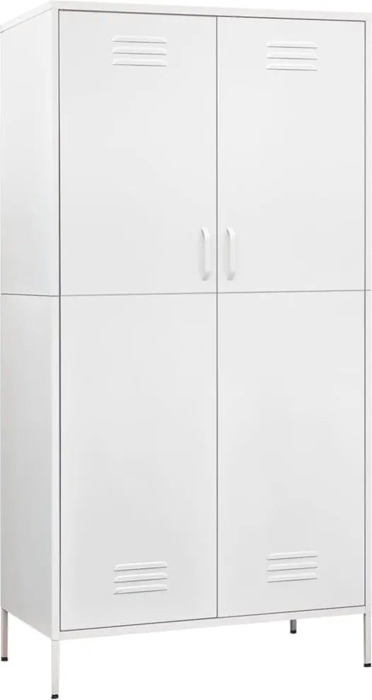 vidaXL fehér acél ruhásszekrény 90 x 50 x 180 cm