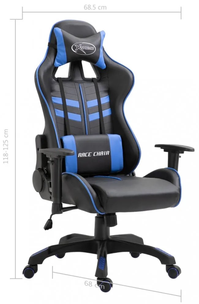 kék műbőr gamer szék