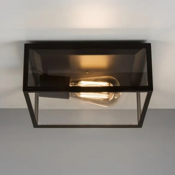 ASTRO LIGHTING 1353001 BRONTE Modern Kültéri Mennyezeti Lámpa Fekete, Átlátszó E27 IP23