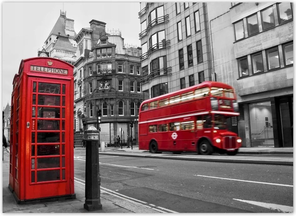 Fotótapéta flizelina 254x184 London Fülke Busz