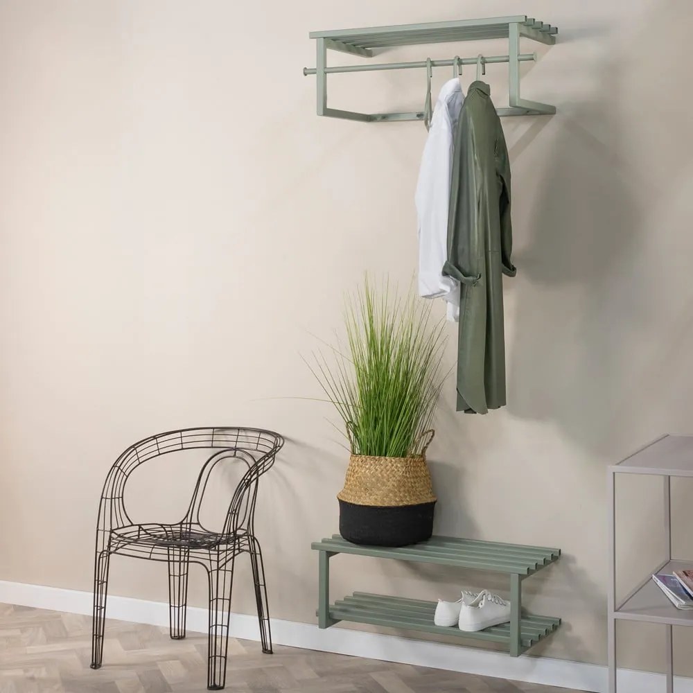 Szürkészöld fém függő cipőtartó 71x26x34 cm Marco – Spinder Design