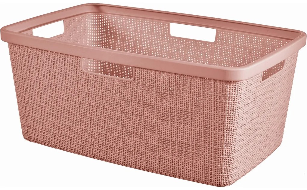 Curver Tiszta ruhák kosara Jute 46 l, rózsaszín
