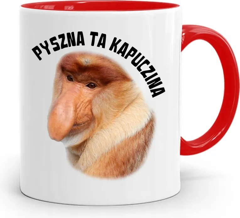 Piros Hordozós Bögre Janusz Pompás Ez A Káposzta fényképes nyomtatással