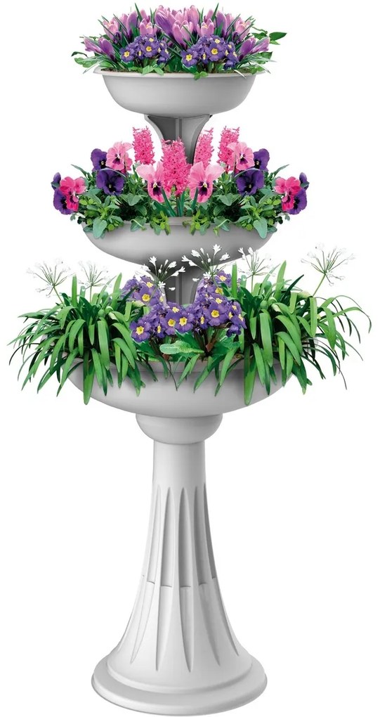Trevy virágszökőkút, fehér, 50 x 114 cm