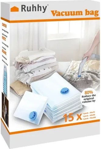 Vákuumzsák készlet - Ruhhy - 15 db