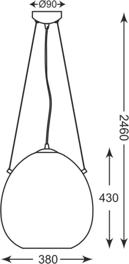 ZUMA LINE P19066B-D38 MOON Modern Függesztett Lámpa Fekete, Ezüst E27 IP20
