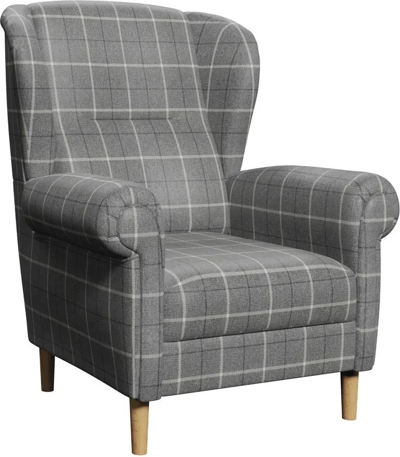 Szürke füles fotel Swan – Ropez