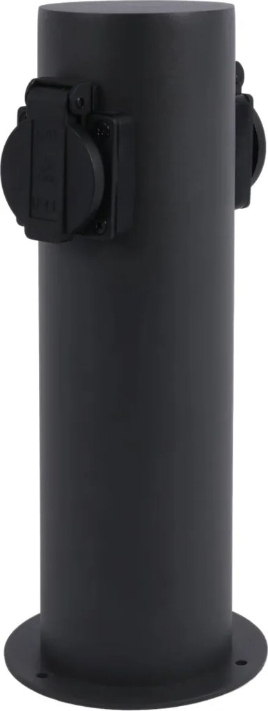 Kerti táposzlop 2 aljzattal 220V grafit kerek 28 cm Polux