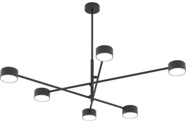 Csillár rúdon NATSU 6xGX53/12W/230V fekete