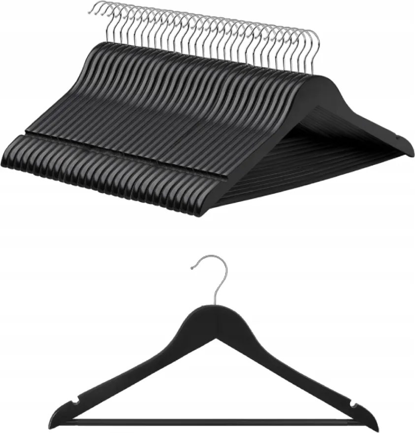 Akasztók Fekete Lógó Fa Songmics