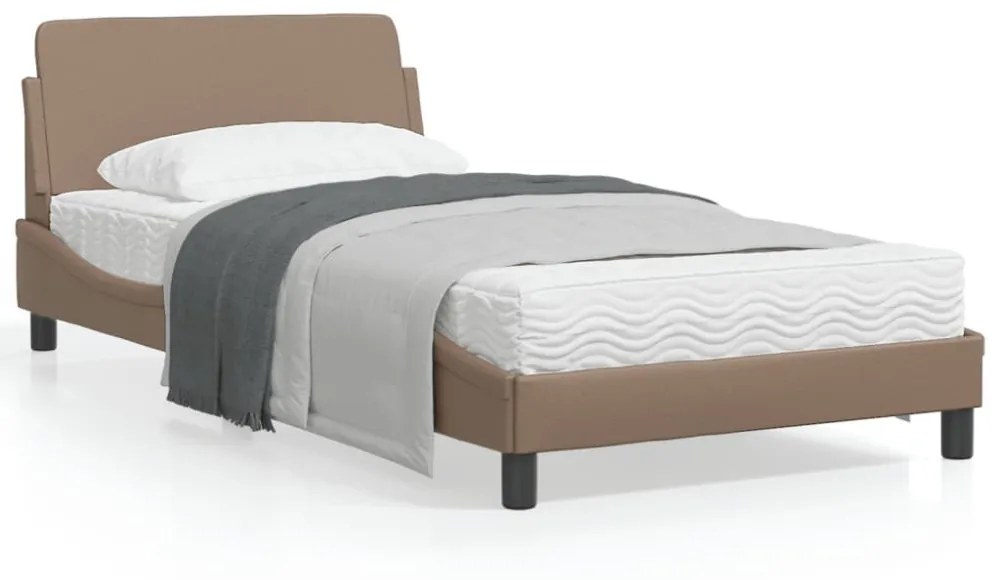 vidaXL cappuccino színű műbőr ágykeret Dover 100x200 cm