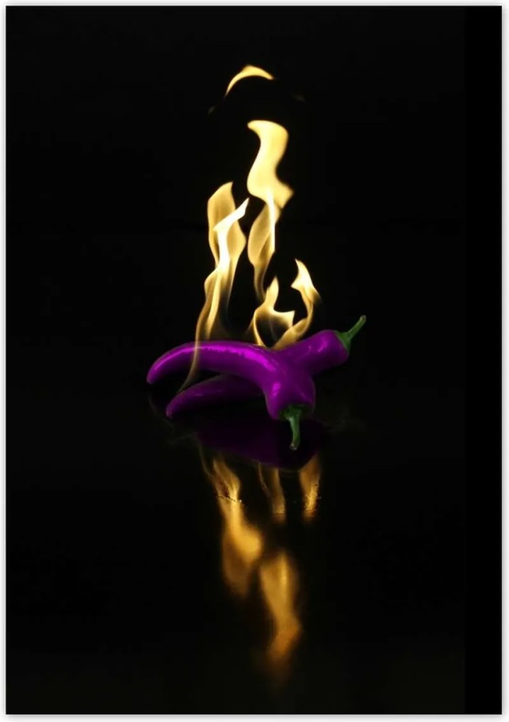 Poszterek 70x100 Lila paprika Tűz