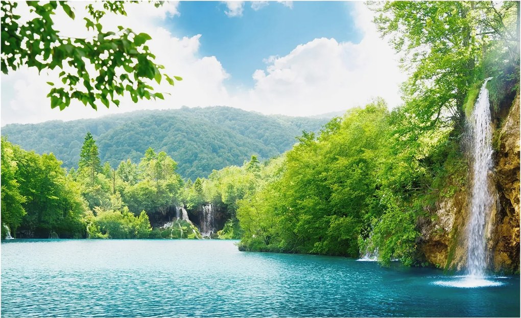 Fali fotótapéta Étkezőbe Természetes vízesés 416x254 Ragasztó