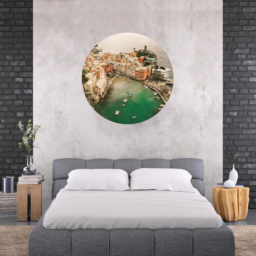 PIPPER. Textil kör alakú falmatrica "Cinque Terre – Olaszország" Méret: 120cm