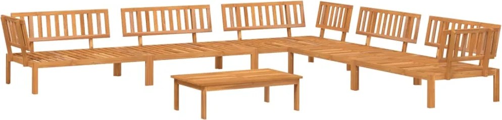 vidaXL 6 részes tömör akácfa kerti raklap ülőgarnitúra