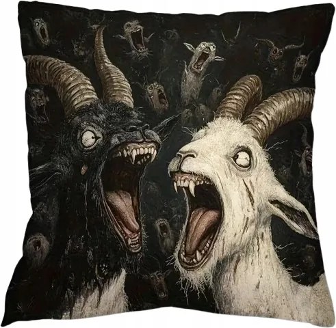 Kecske Párnahuzat Vámpírok Démoni Kecskék Dark Art Velúr Párnahuzat 45x45