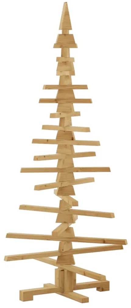 Fából készült Karácsonyfa állvánnyal Barna 150 cm Tömör fenyőfa