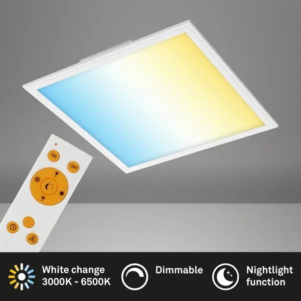 Briloner 7179-016 - PIATTO LED 24W mennyezeti dimmer, távirányítóval