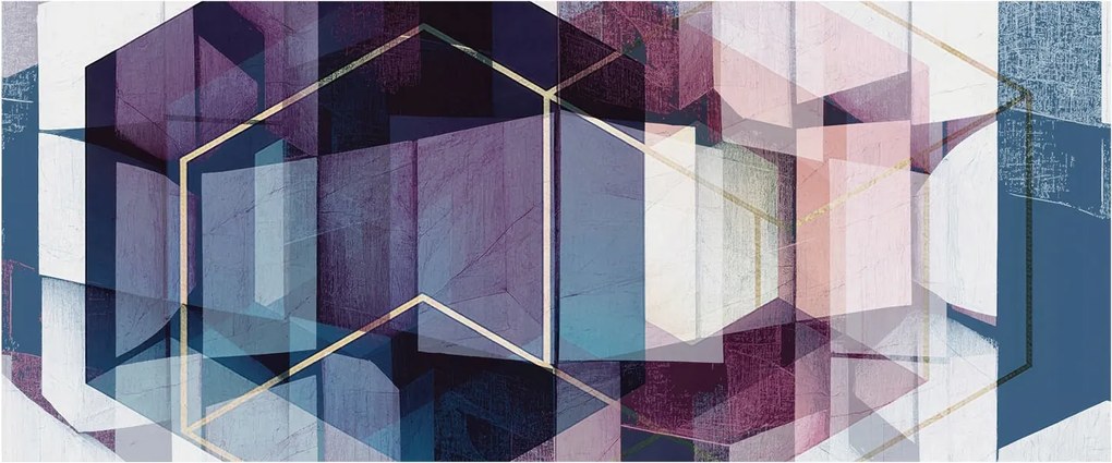 Fali fotótapéta Étkezőbe Geometrikus kockák 250x104