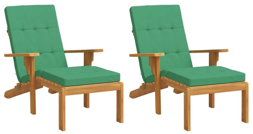 2 db zöld oxford szövet nyugágypárna