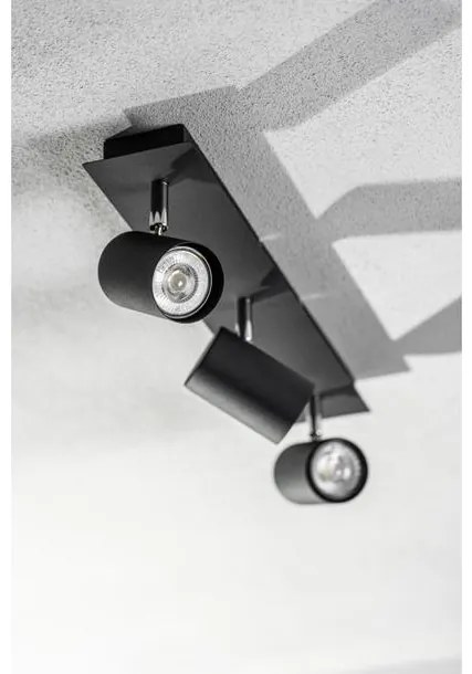 Lámpa Mennyezeti lámpatest VENETO, IP20, max. 20W, 3 x GU10, kör, fekete