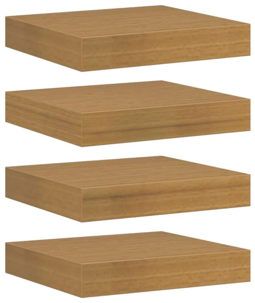 Falpolc Falra szerelhető 4 pcs Bézs 23 x 23,5 x 4 cm Faanyag