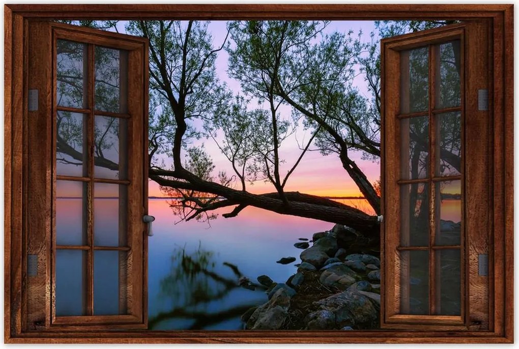 Poszterek 90x60 Sziklák Fa Tó