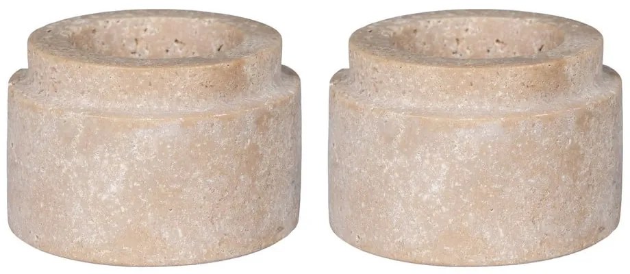 Kő gyertyatartó készlet teamécseshez 2 db-os – House Nordic