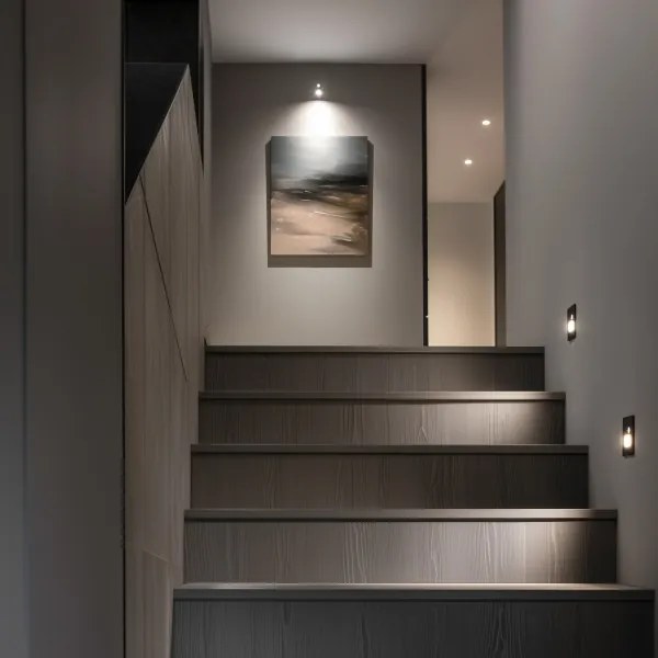 LED lépcsővilágító lámpatest mozgásérzékelővel LED/1,5W/230V 3000/4000/6000K fekete