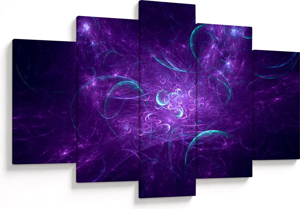 Modern kék absztrakció képe (150x105 cm)