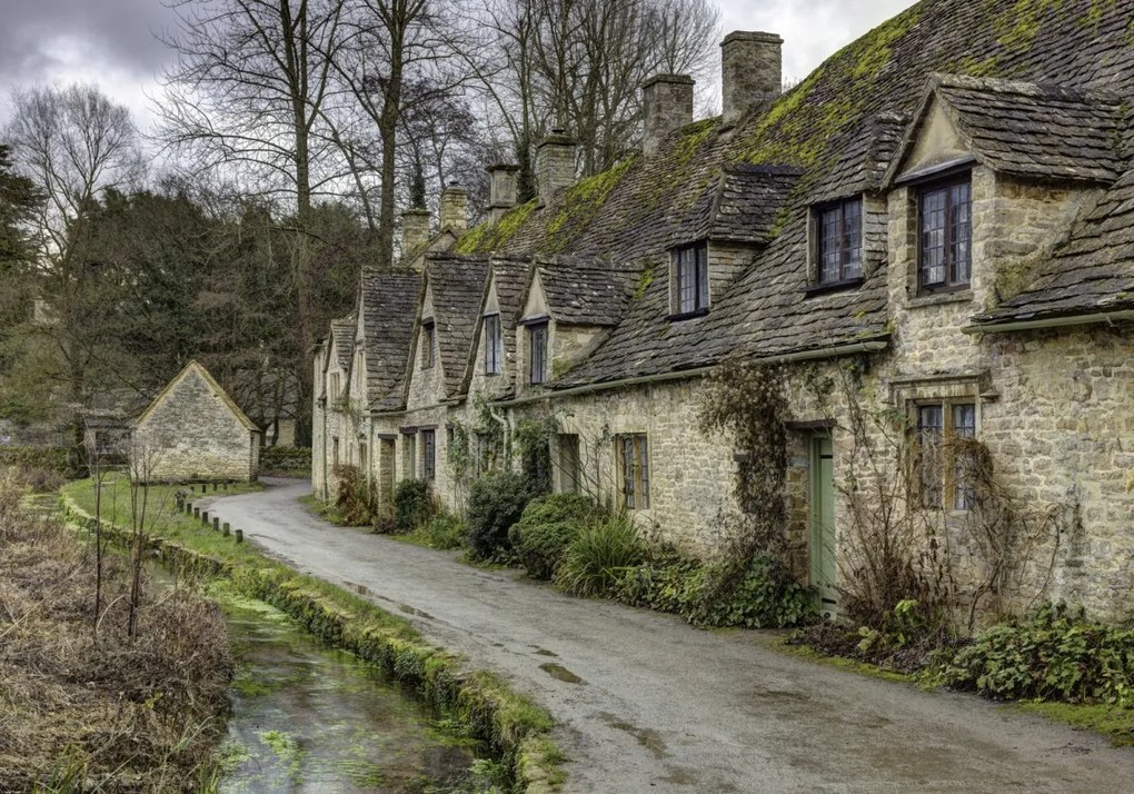 Poszter 100x70cm Régi házikó Biburyben, Assaf Frank