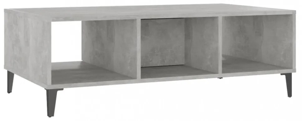 betonszürke szerelt fa dohányzóasztal 103,5 x 60 x 35 cm