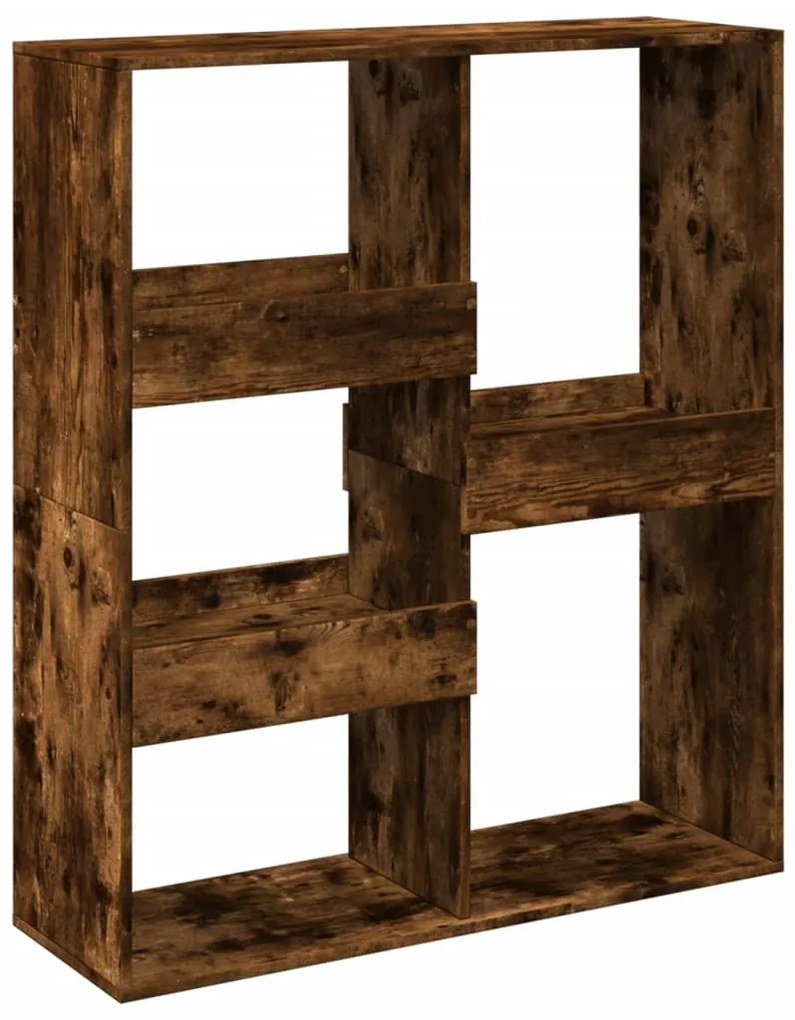 füstös tölgy színű szerelt fa térelválasztó 100 x 33 x 115 cm