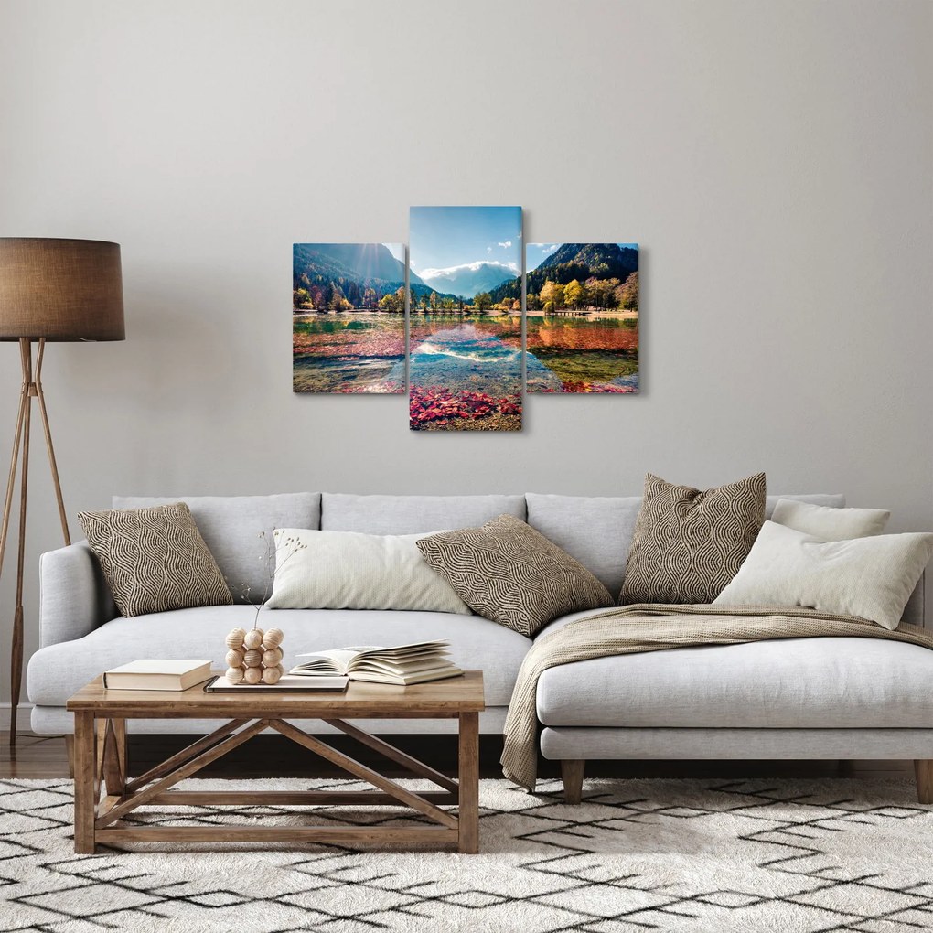Kép - Jasna-tó, Gozd Martuljek, Júliai-Alpok, Szlovénia (90x60 cm)