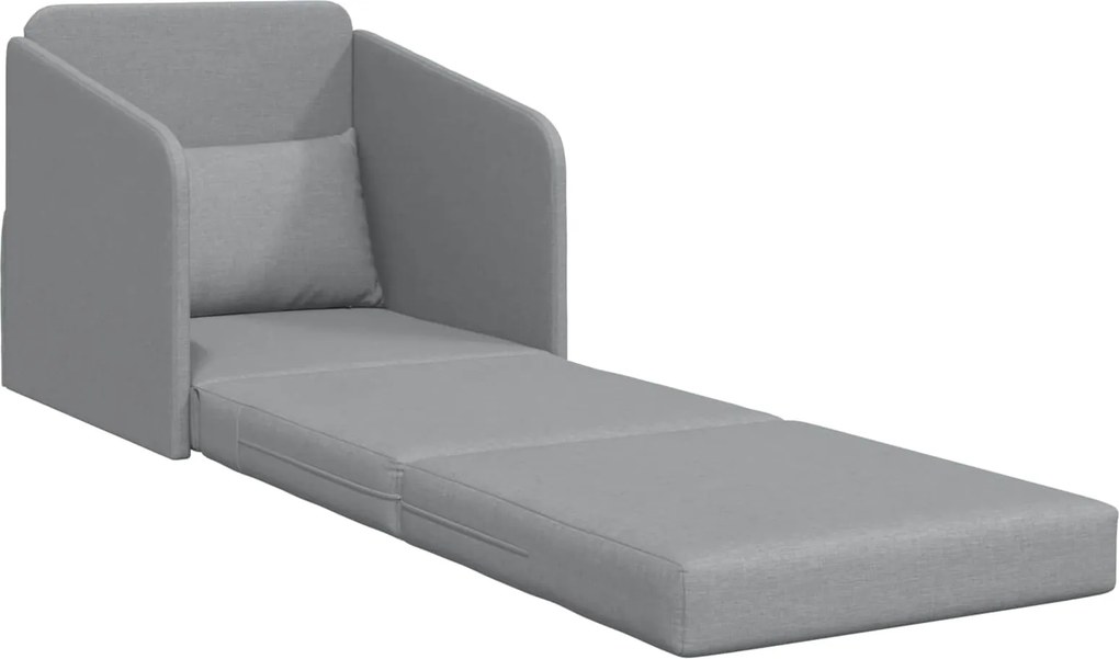 vidaXL Kanapéágy 60cm Világosszürke szövet