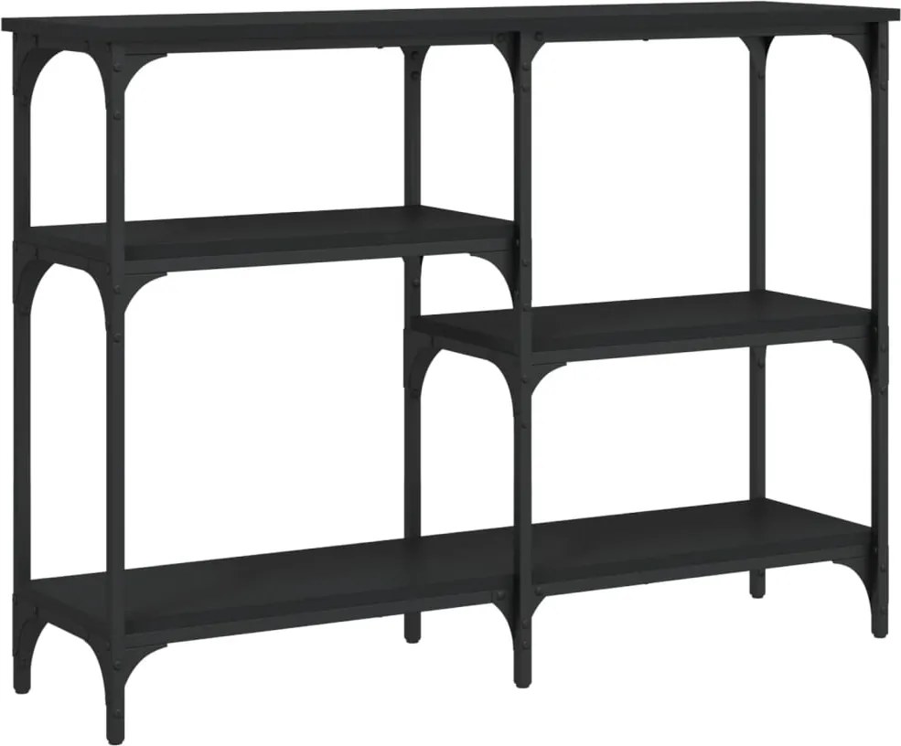 vidaXL fekete szerelt fa tálalóasztal 102x29x75 cm