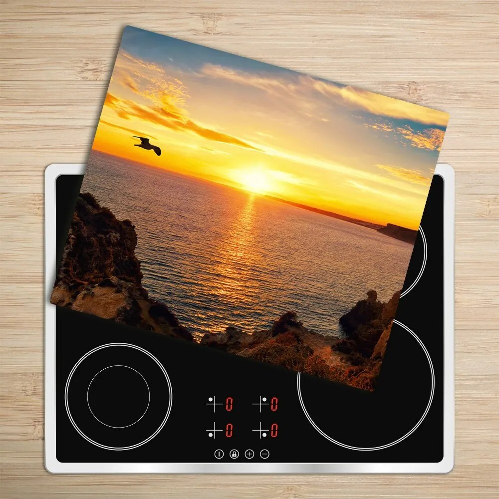 Üveg vágódeszka Sunset tengeren 60x52 cm
