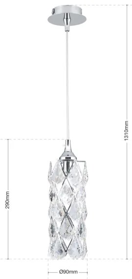 Orion - RITA kábeles függőlámpa 1xG9/40W/230V, fényes króm