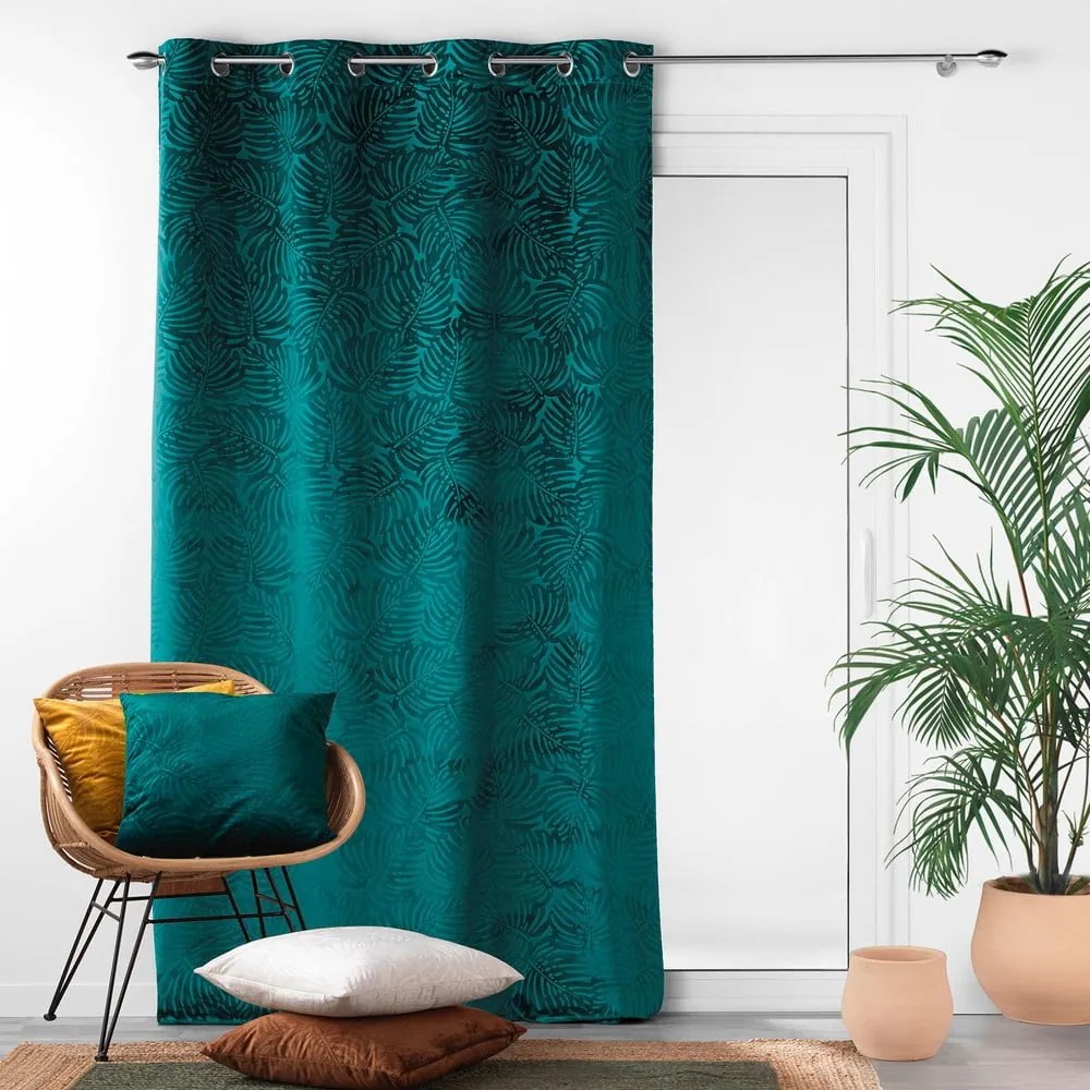 Kék bársony függöny 140x240 cm Analia – douceur d'intérieur