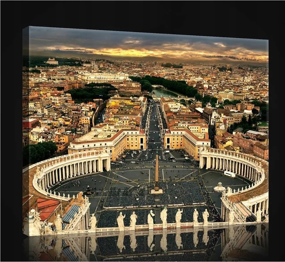 Vászonkép falikép város utca híd 100x75