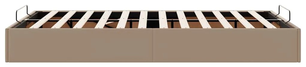 Ottomán ágykeret matrac nélkül cappucino 120x200 cm műbőr